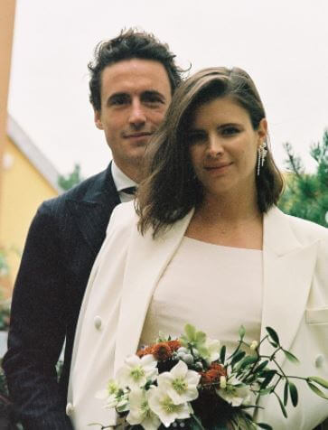 Michelle Lindemann Jensen with her husband Thomas Delaney at their wedding.